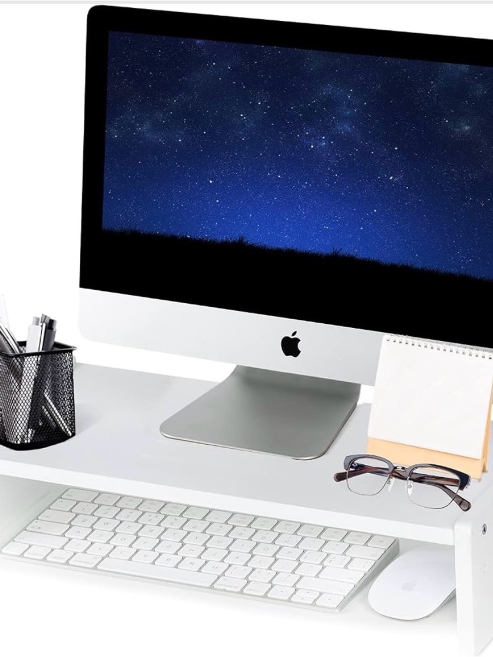 Solid Wood Monitor Stand Riser Set of 2